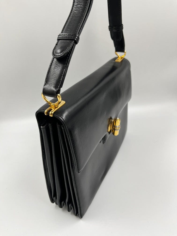 Stunning Vintage Gucci Box Bag - Black Leather – The Hosta