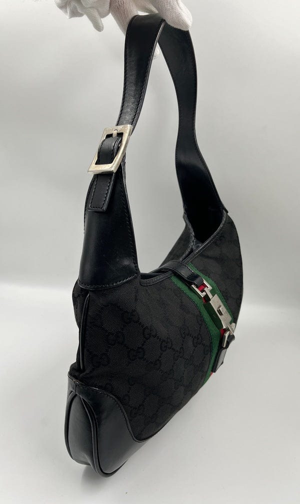 Gucci Jackie Equestrian Style Canvas Shoulder Bag – Vintage World Rocks