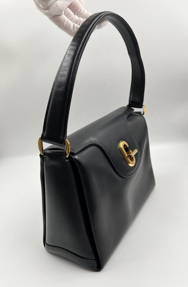 Stunning Vintage Gucci Box Bag - Black Leather – The Hosta