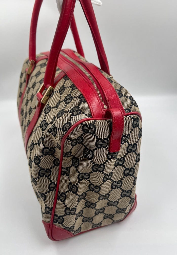 Gucci red boston discount bag