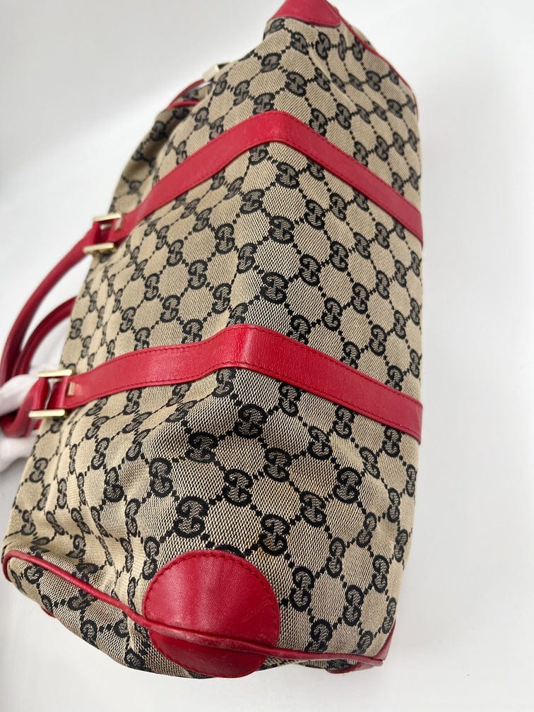 Vintage Gucci Abbey Boston Bag in GG Canvas – The Hosta