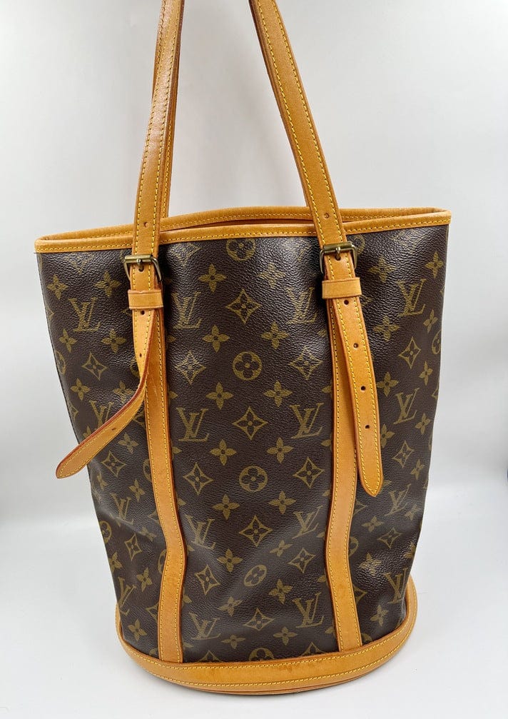 LOUIS VUITTON Bucket GM Monogram Canvas Shoulder Bag Brown