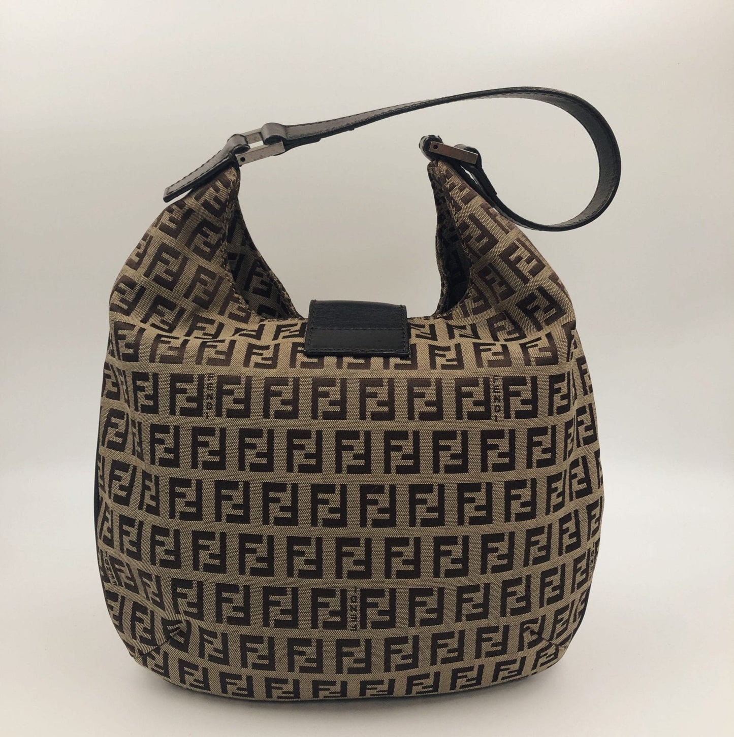 Fendi Vintage Zucca Croissant Hobo Bag