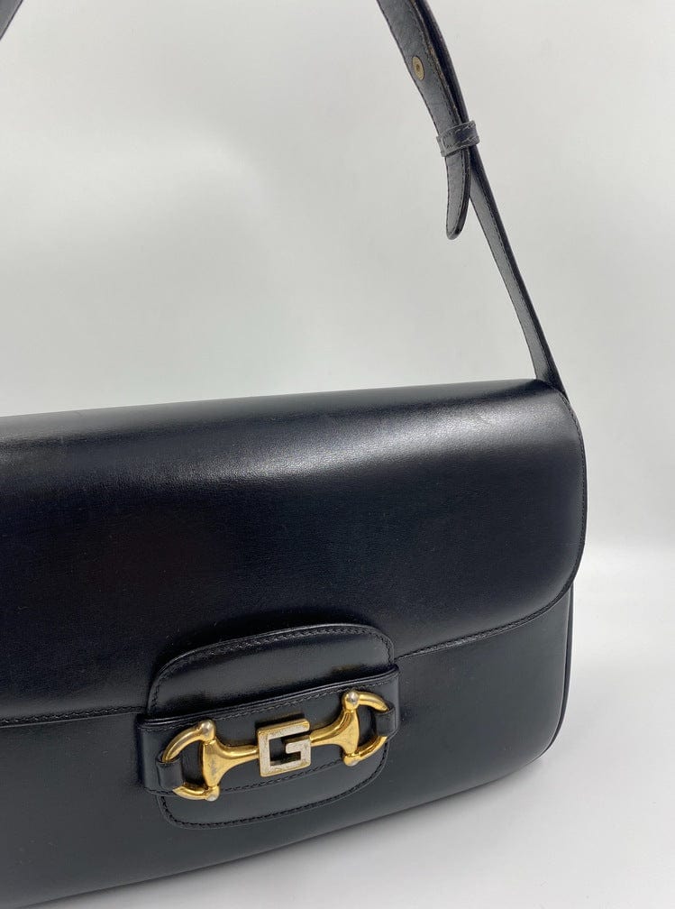 Vintage Gucci Horsebit Flap Shoulder Bag in GG Canvas + Leather, Backroom  Clothing