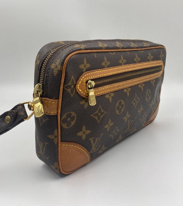 2000s Louis Vuitton Vintage Monogram Sequined Clutch at 1stDibs