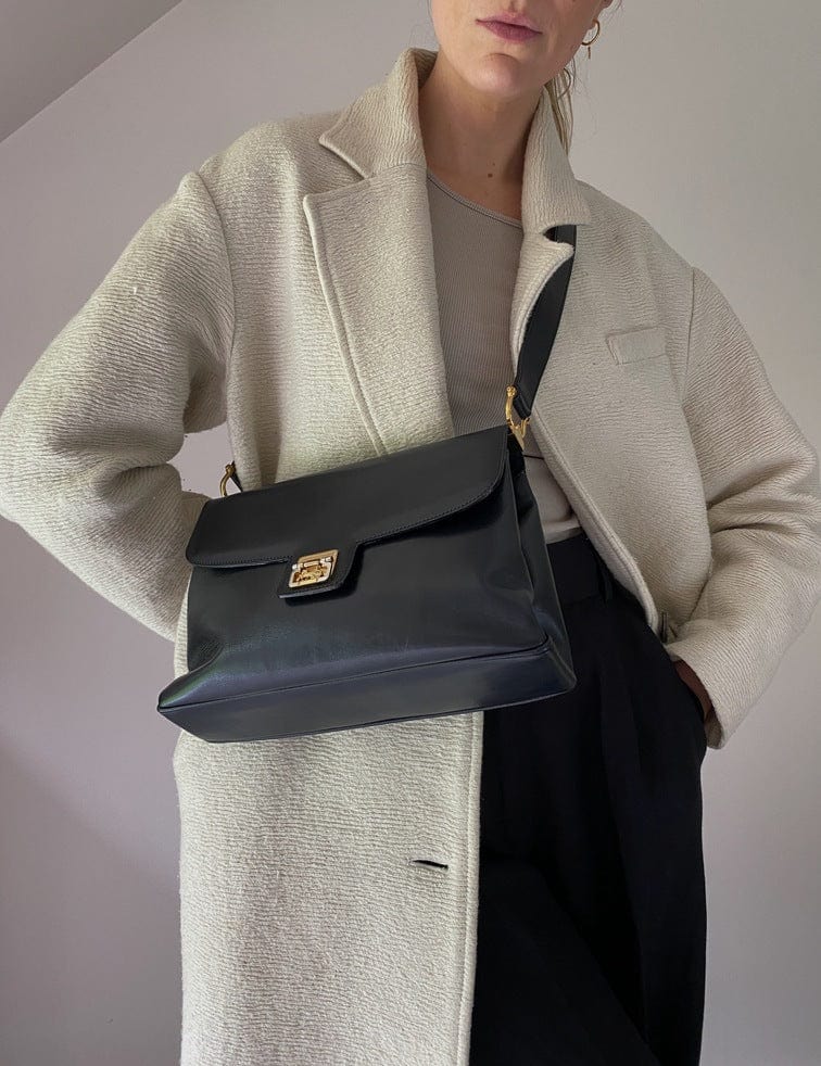 Vintage Celine Box Crossbody Bag - Black – The Hosta