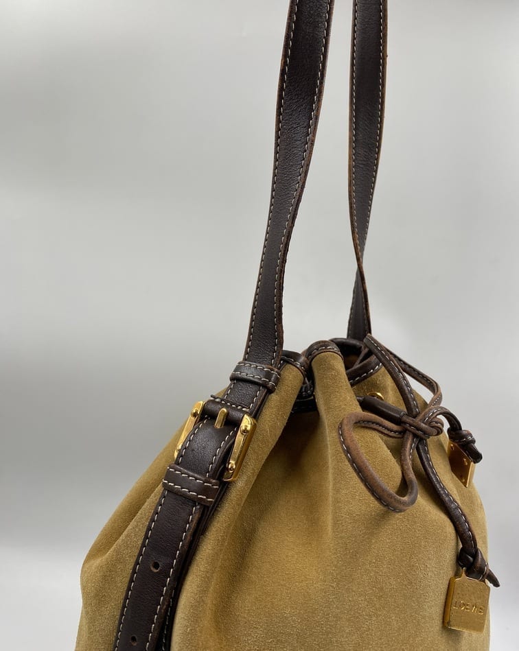 Vintage Loewe Tan Bucket Bag – The Hosta