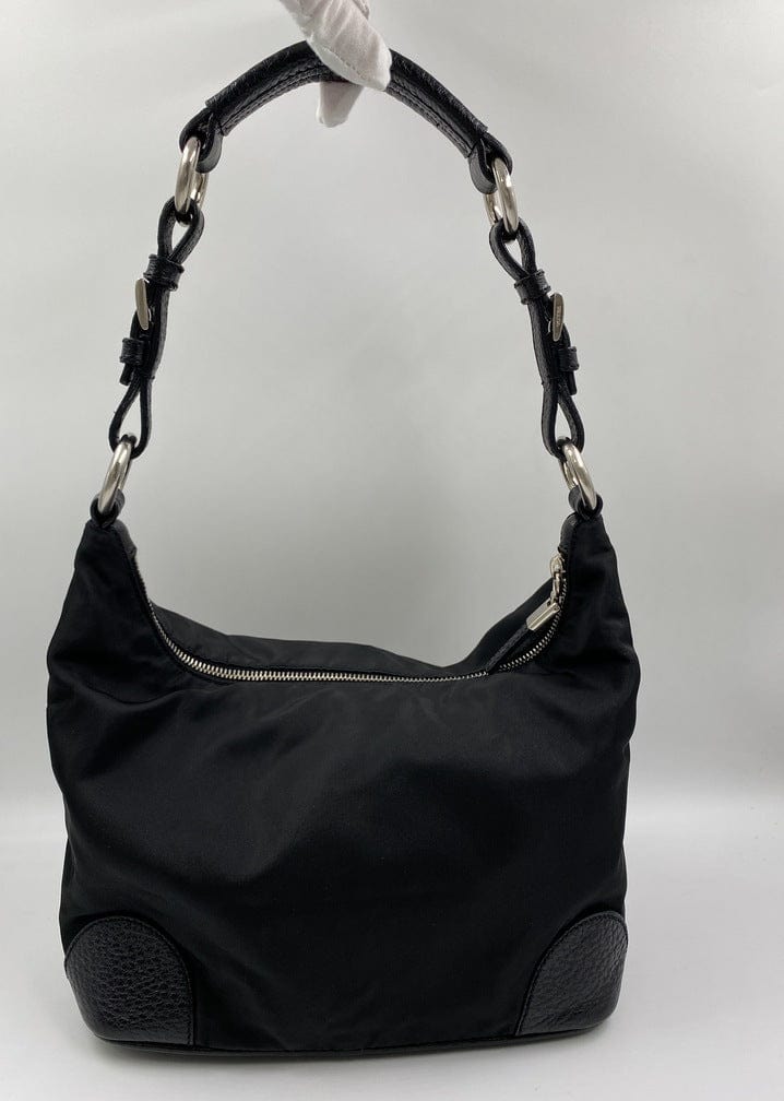 Prada Nylon Shoulder Bag with Chain Handle – The Hosta